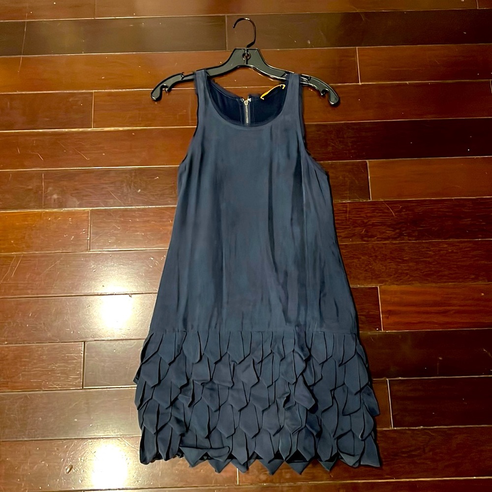 Alive and Olivia navy silk cocktail dress